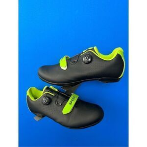 Speed Microtex Unisex Cycling Shoe  Men 9.5  Black Green Neon
